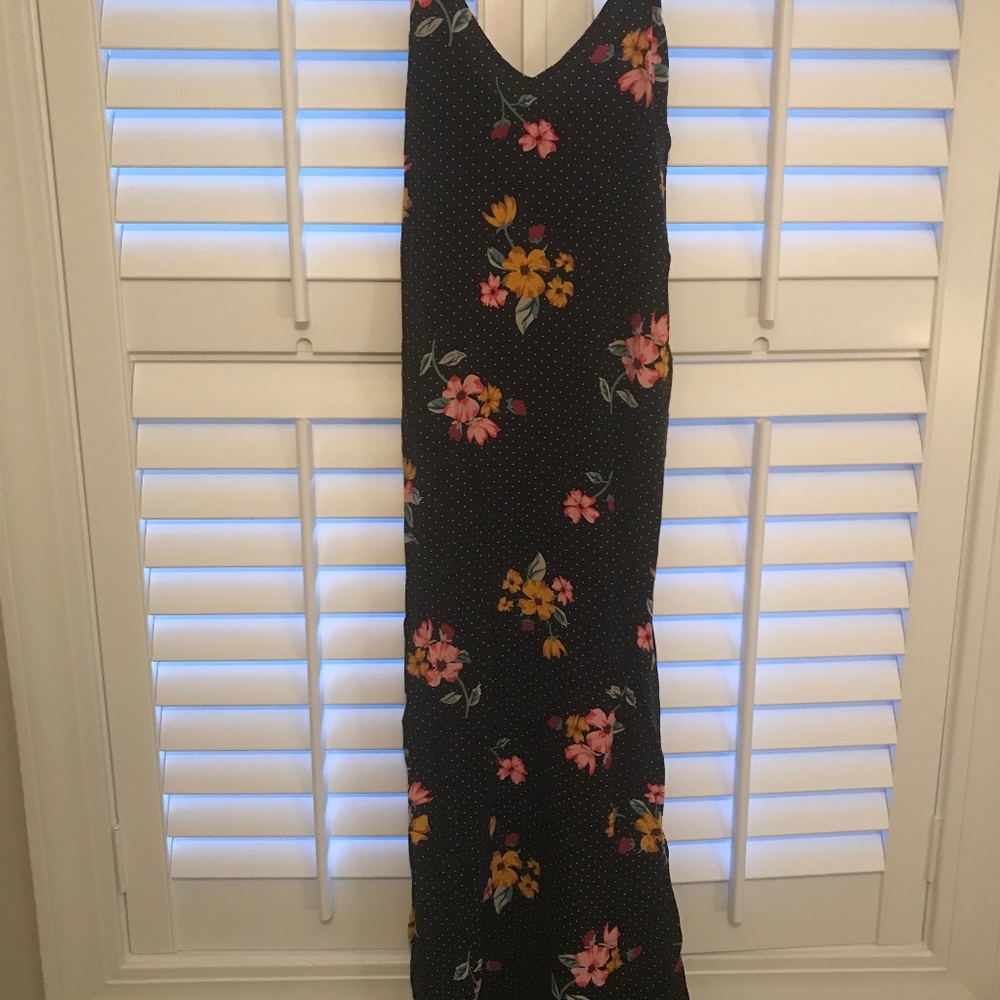 Old Navy Black Flower Maxi Dress